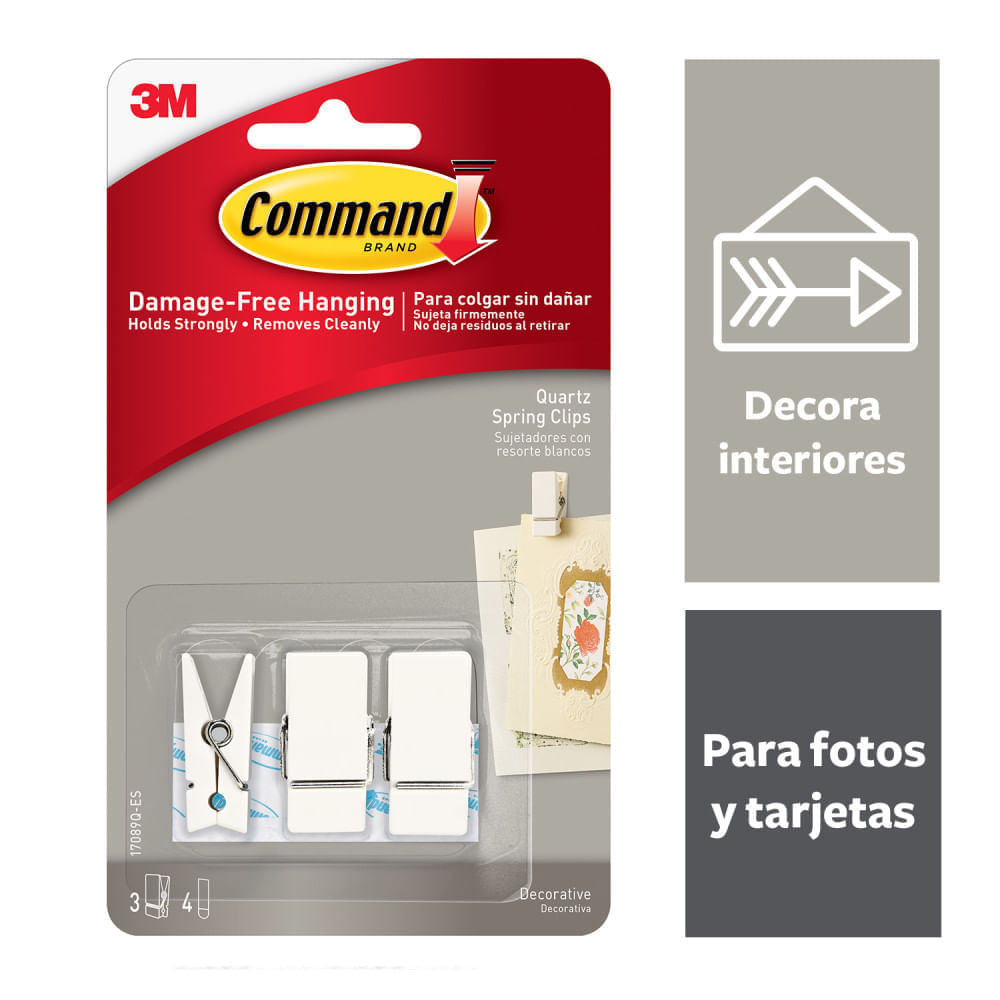 Clips con Resorte 3M para Organizar, Pequeño