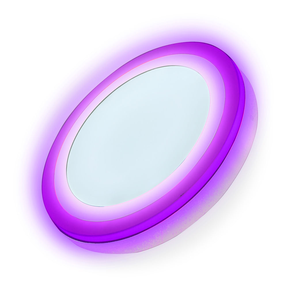 Plafón Adosado 24W Morado 2 luces