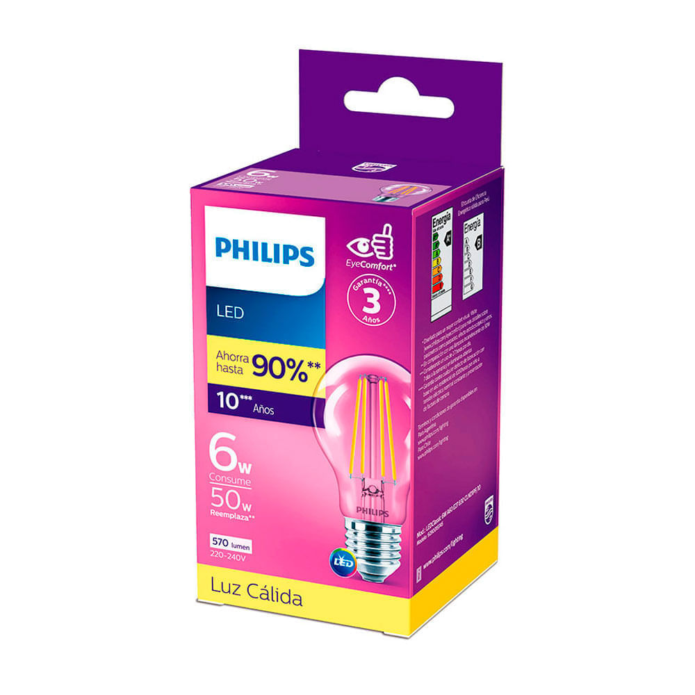 Foco LED Filament E27 6-60W