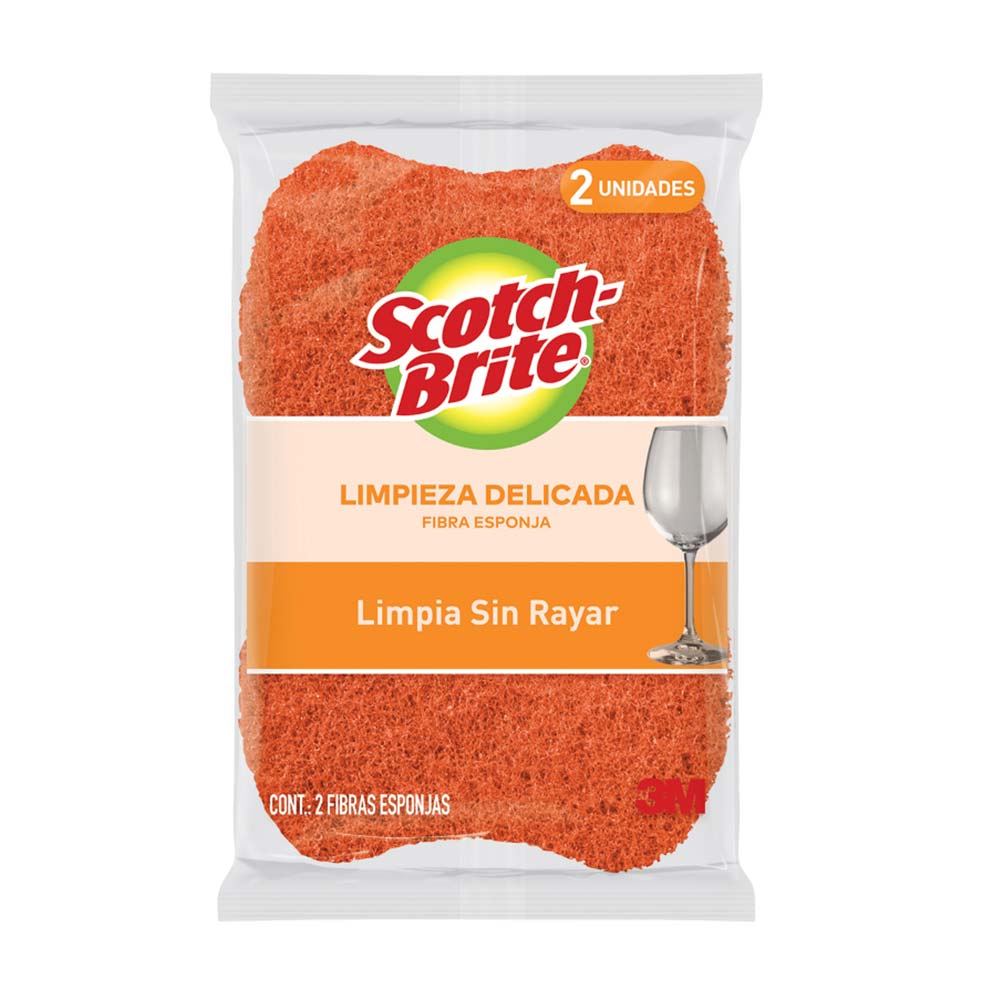 Esponja Cero Raya 2 en 1 Cocina Scotch Brite x 2 unidades