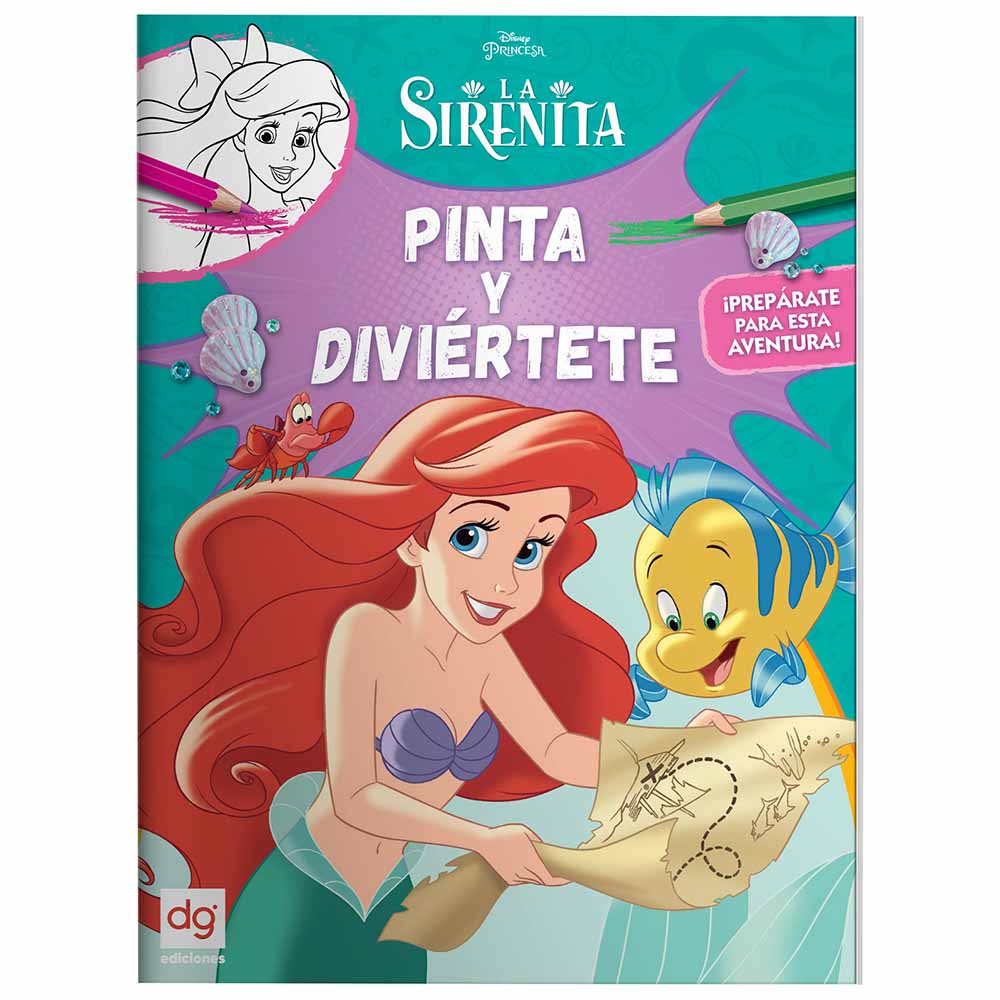 Libro Infantil DISTRIBUIDORA GRÁFICA Pinta y Diviertete con La Sirenita