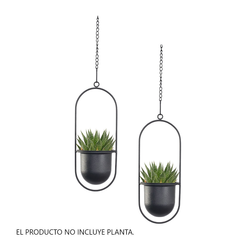 Set de maceteros colgantes marco ovalado Orange