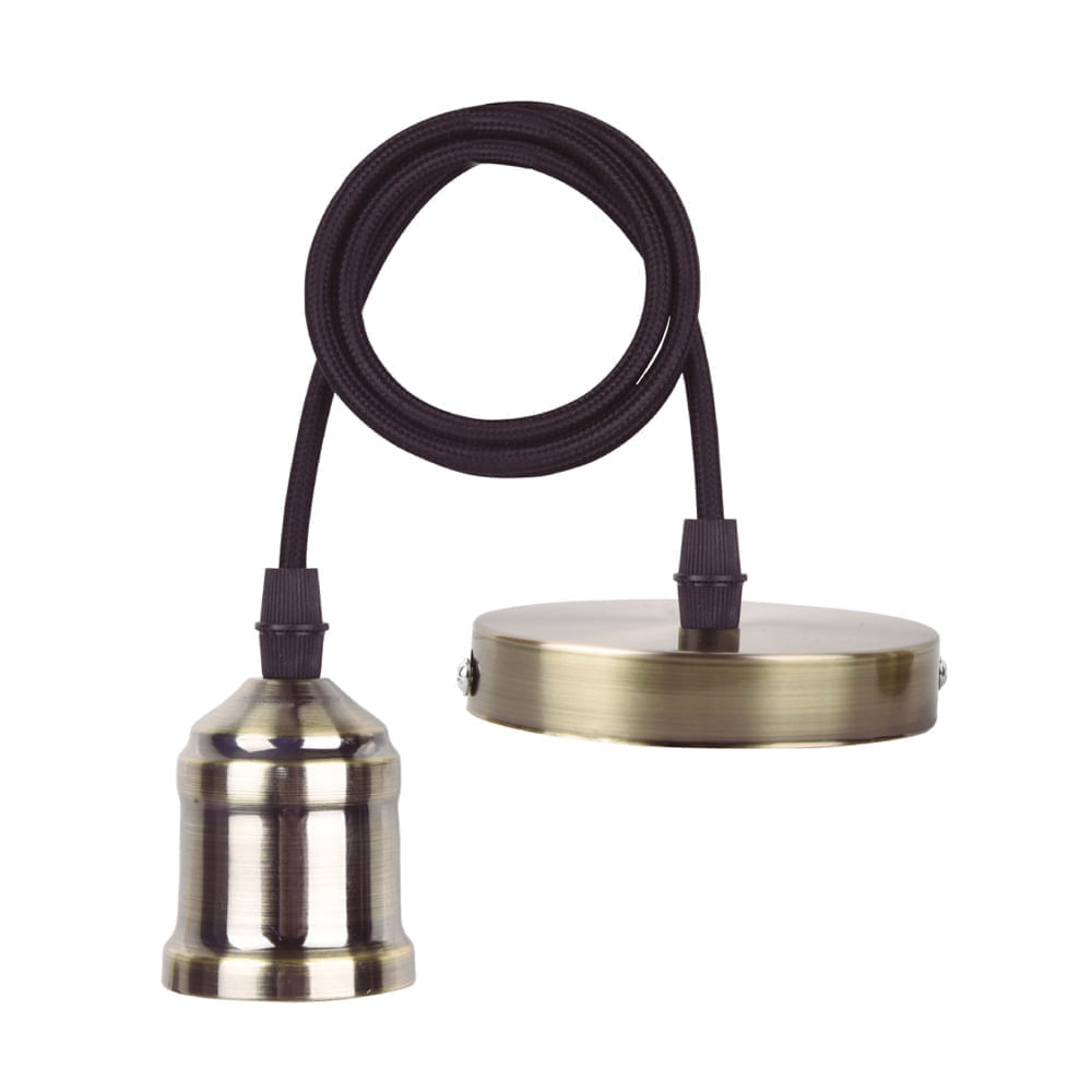 Lámpara techo Pendel bronce 1 luz Osram
