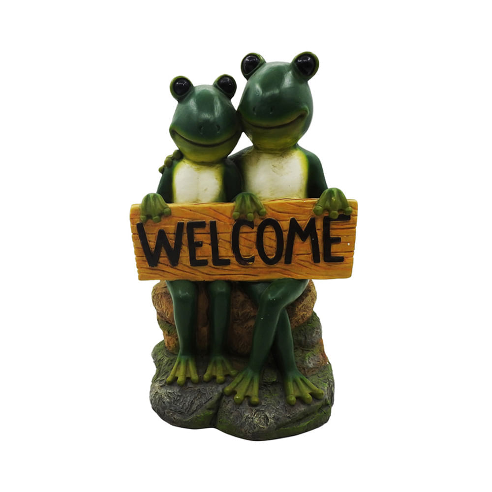 Adorno sapitos Welcome 29cm Orange