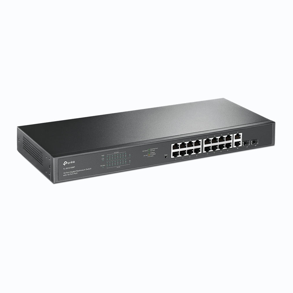 Switch TP-Link TL-SG1218MP de 18 Puertos Gigabit (16 Puertos PoE+)