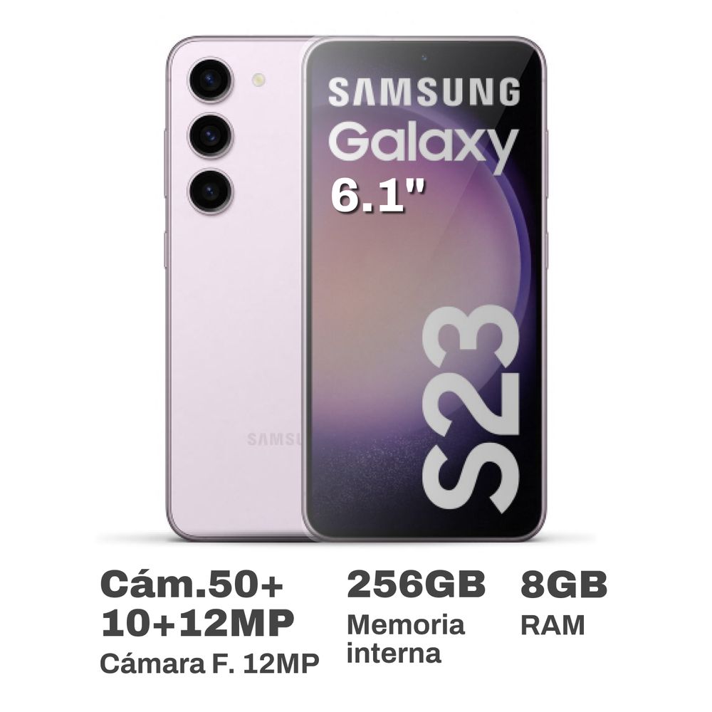 Celular Samsung Galaxy S23 6.1 8GB RAM 256GB Lavender