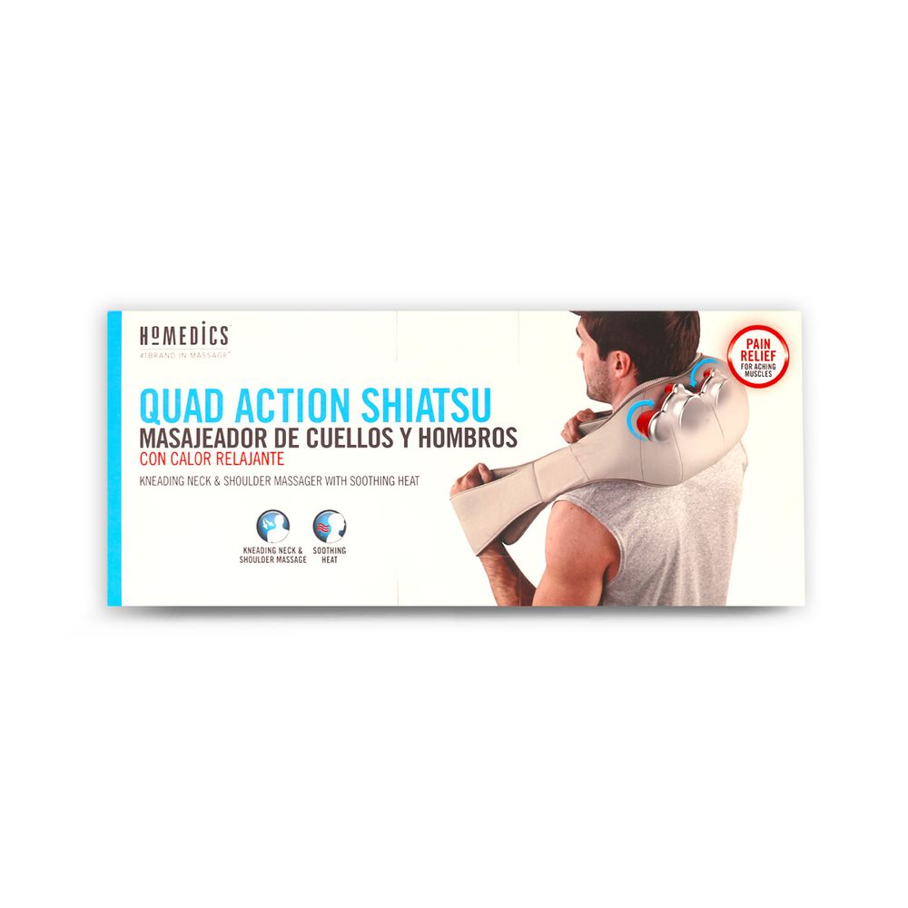HoMedics Quad Action Shiatsu Kneading Neck & Shoulder Massager
