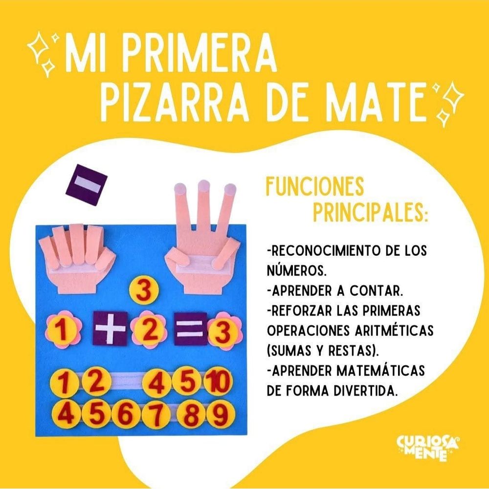 Pizarra Infantil Con Operaciones Mateaticas