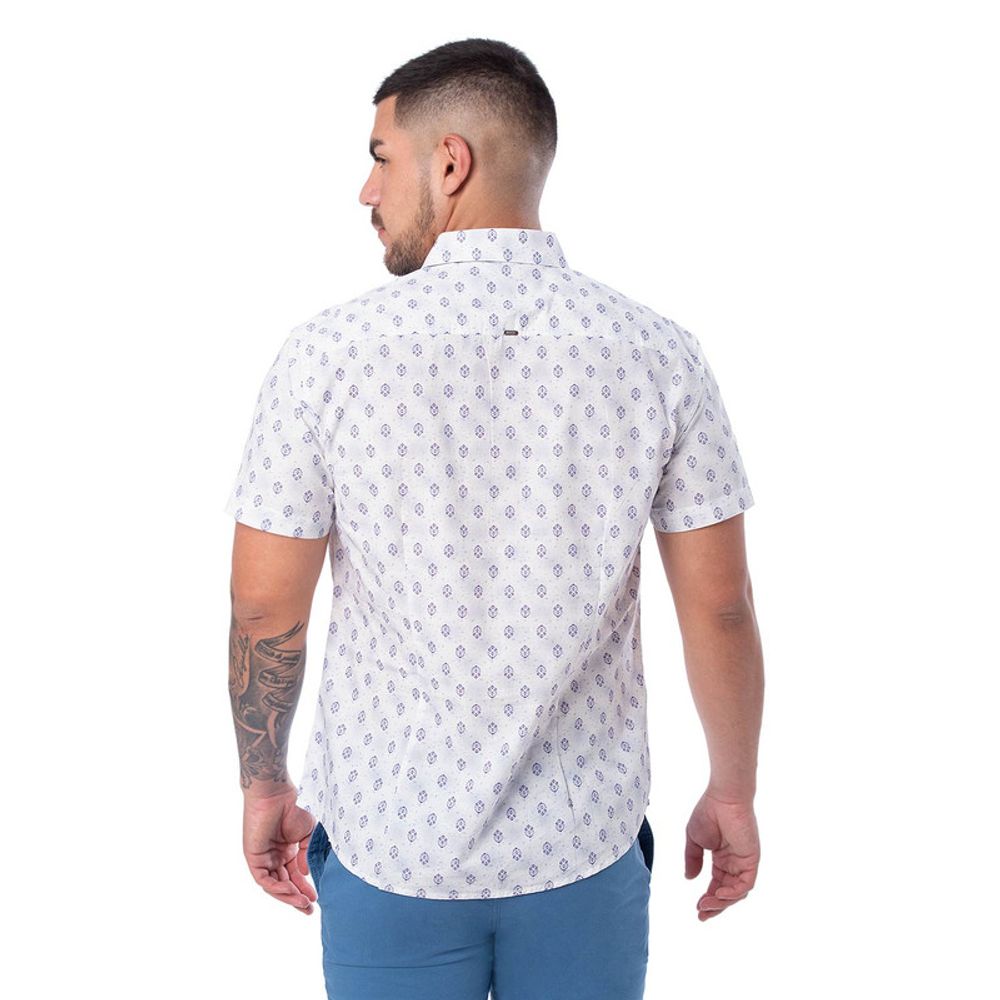 Camisa Manga Corta Malabar Miniprint Hombre