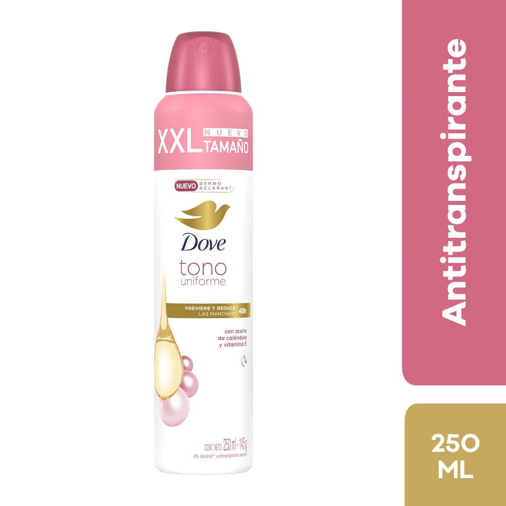 Antitransparente Dove Dermo Aclarant Tono Uniforme - Frasco 250 ML