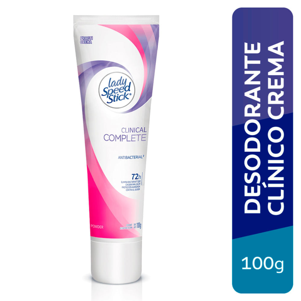 Desodorante en Crema Lady Speed Stick Clinical Antibacterial - Tubo 100 G