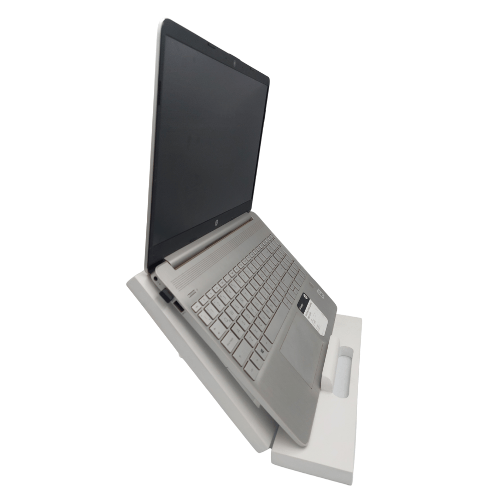 Soporte Laptop Altura Regulable Blanco de Madera
