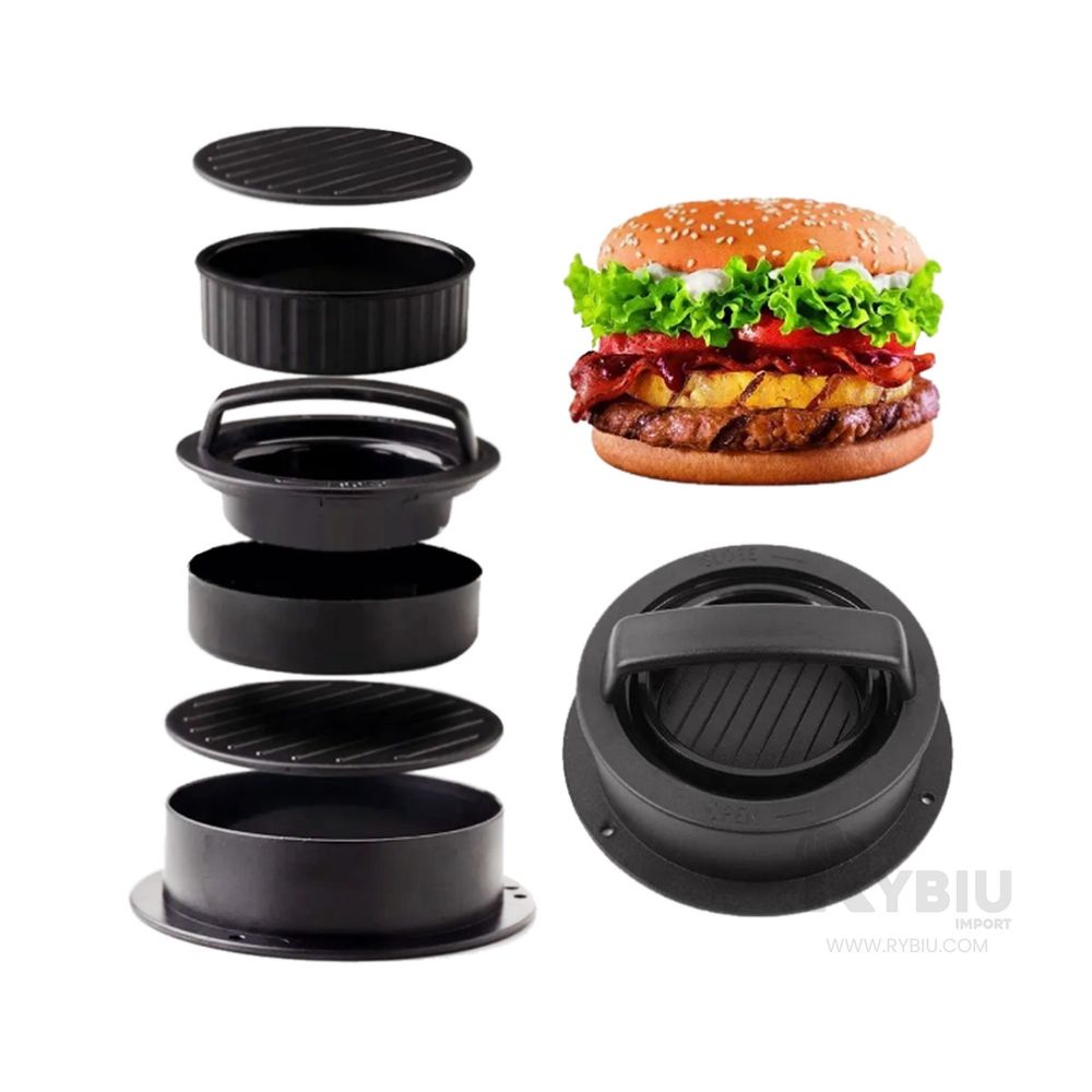Prensa Multifuncion para Carne y Hamburguesas Negro