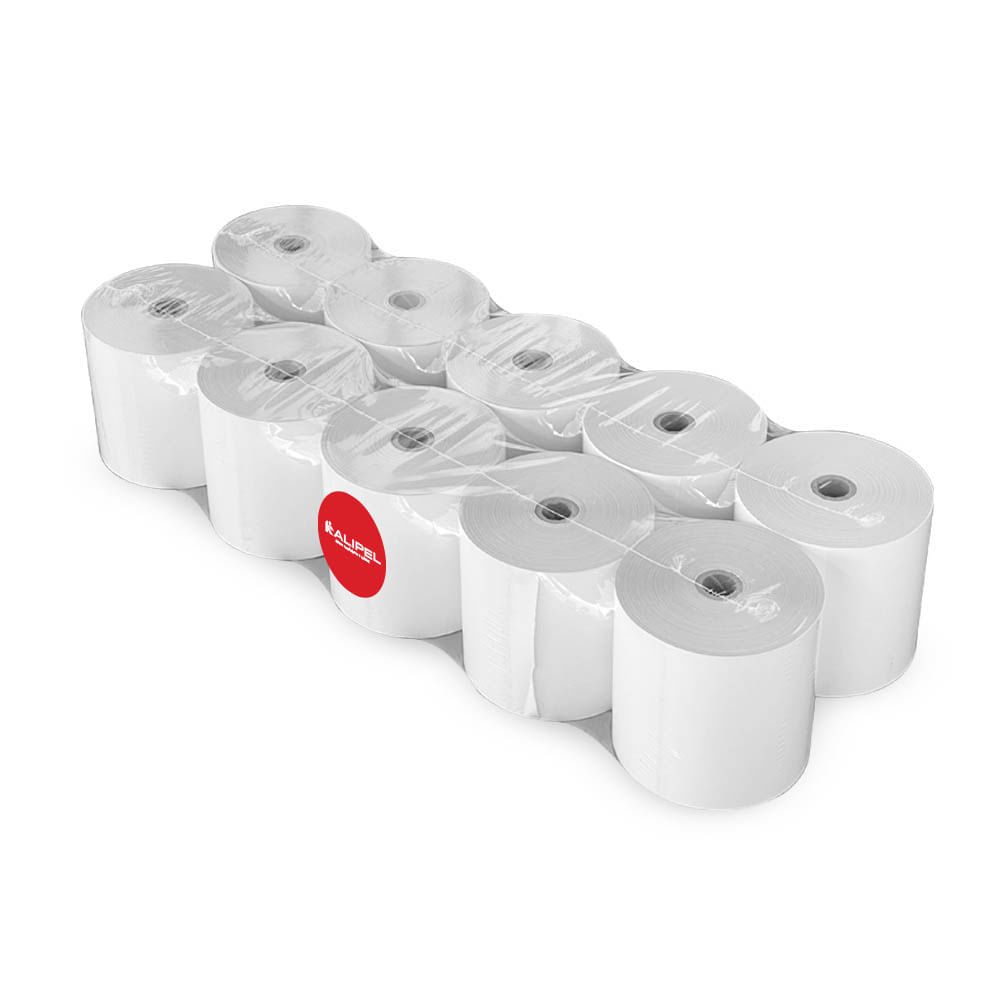Papel Termico 10 Rollos Contometro 80x80mm 48gr KALIPEL