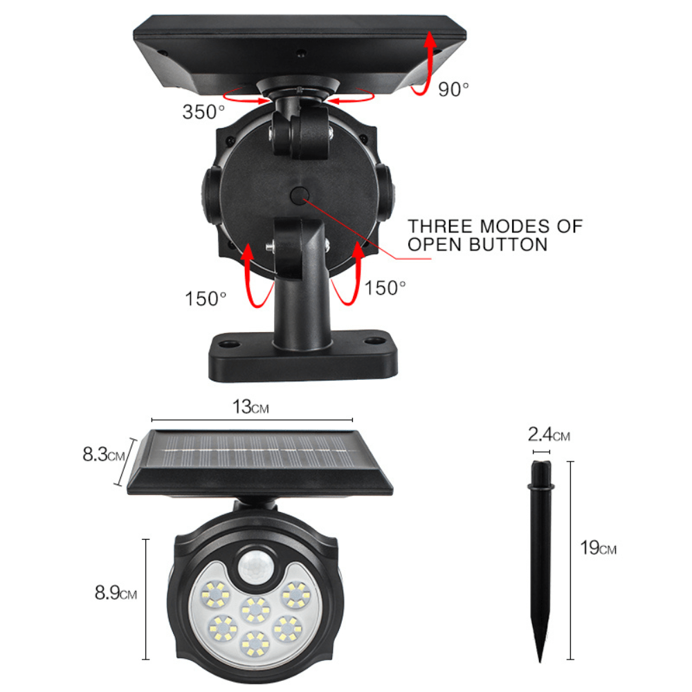 Foco recargable solar 30w Portatil luz blanca - Promart