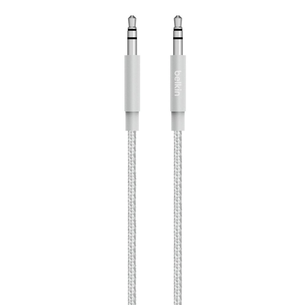 Cable Belkin auxiliar Mixit 3.5mm 1.2m iPhone y más Silver - AV10164BT04