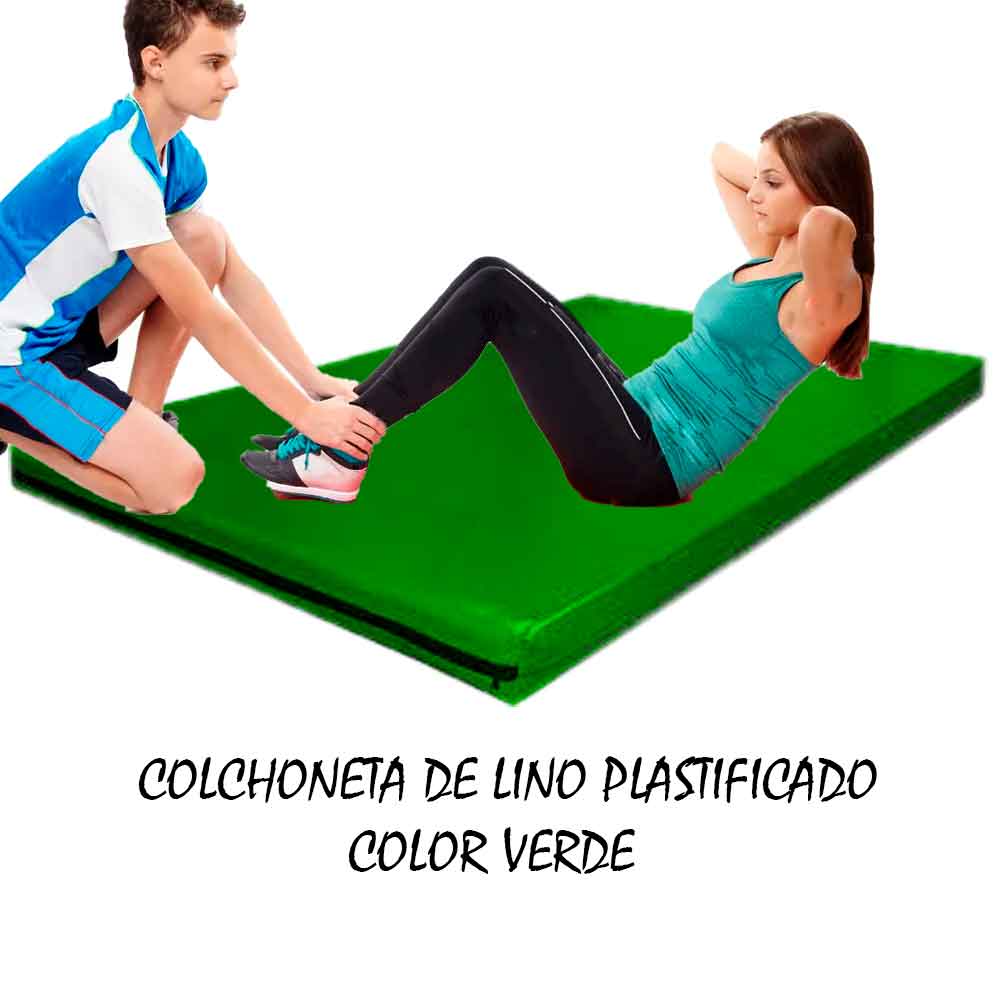 Colchoneta de Lino Plastificado Dhark 0.50m x 1.00 mt Color Verde ...