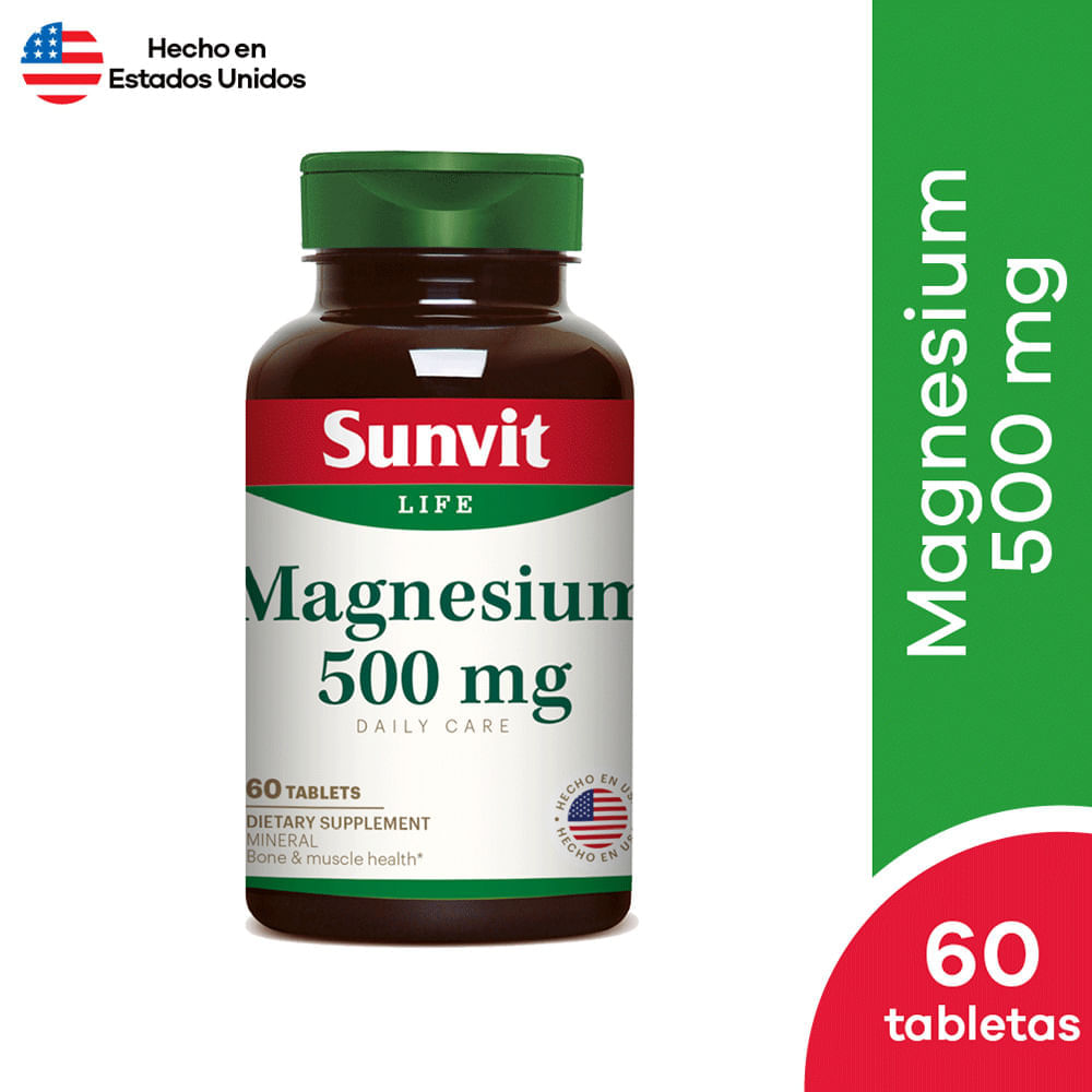 Sunvit Magnesium 500mg Tabletas