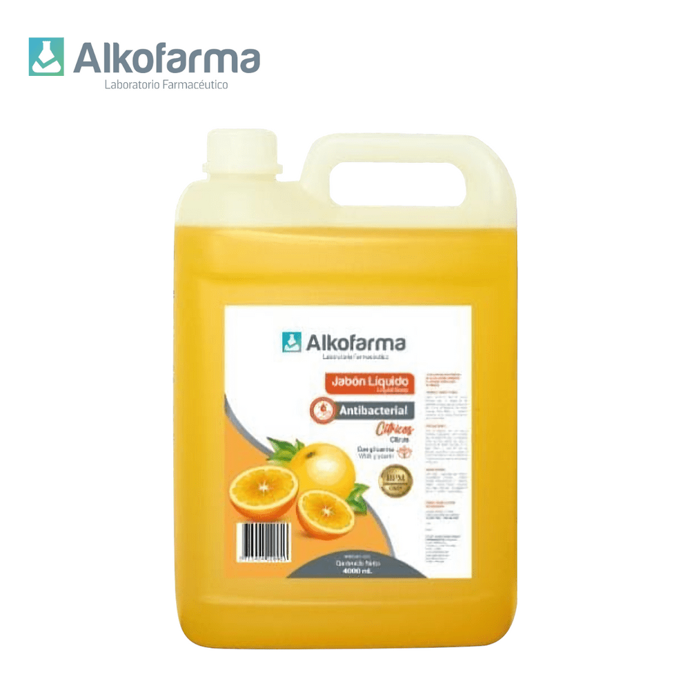 Jabón Líquido Antibacterial Alkofarma Galón 4 litros Cítricos