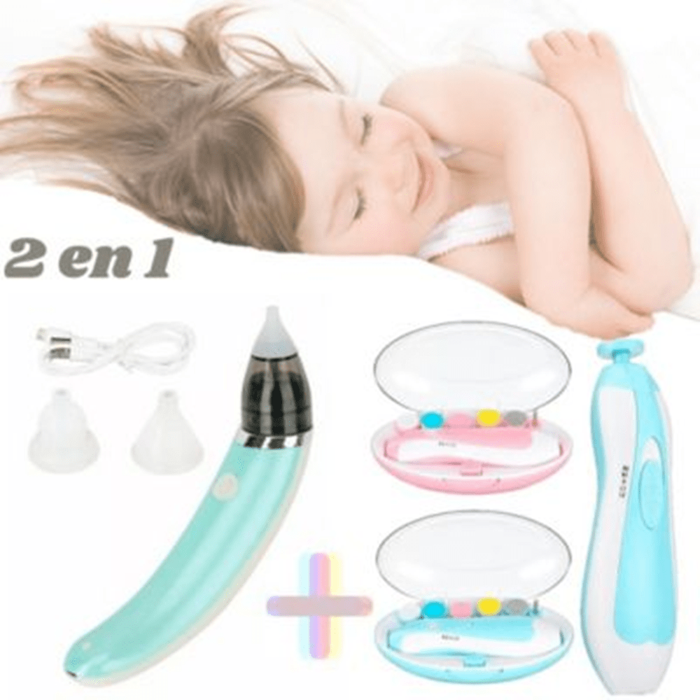 Kit niña 2 en 1 Succionador nasal recarg. y Pulidor de uñas