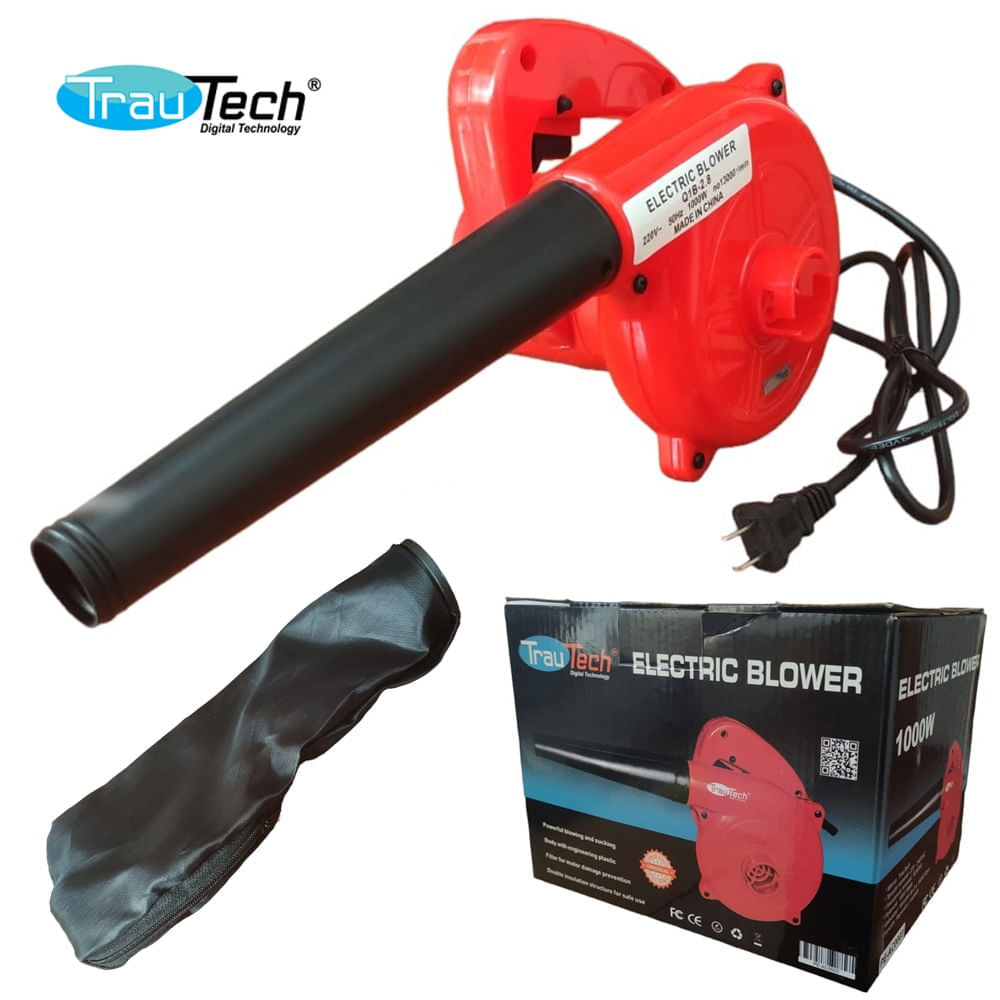 Soplador Aspirador de Aire 1000w TRAUTECH Pc Laptop Limpieza Carro