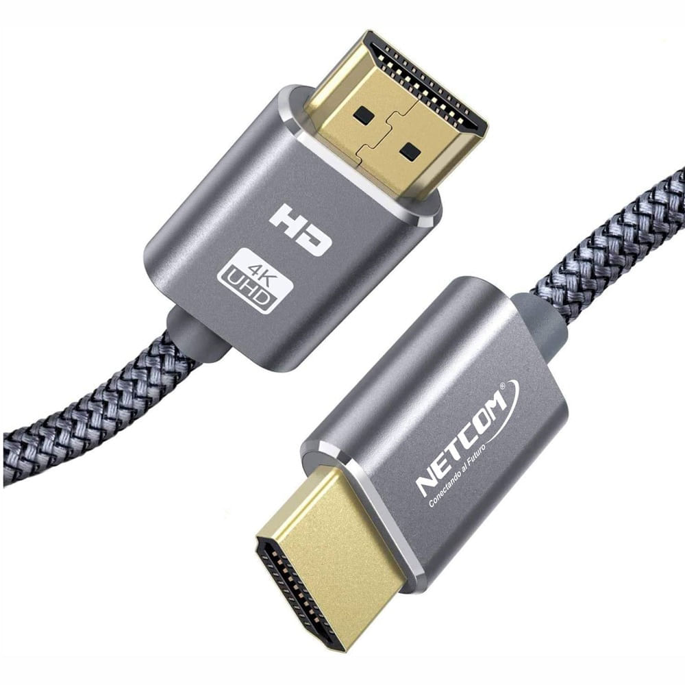 Cable HDMI 2.0 10 Metros NETCOM Ultra HD 3D 4K 60hz 2160P Enmallado