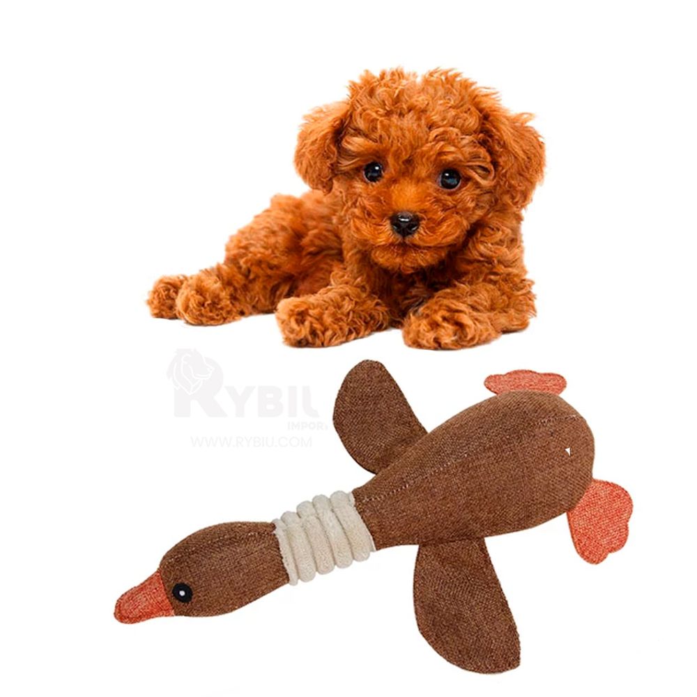 Peluche para Perros en Forma de Pato Marr n Oechsle Oechsle