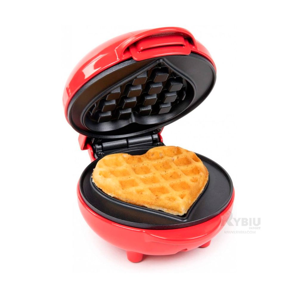 Mini Maquina para hacer Waffles Rojo