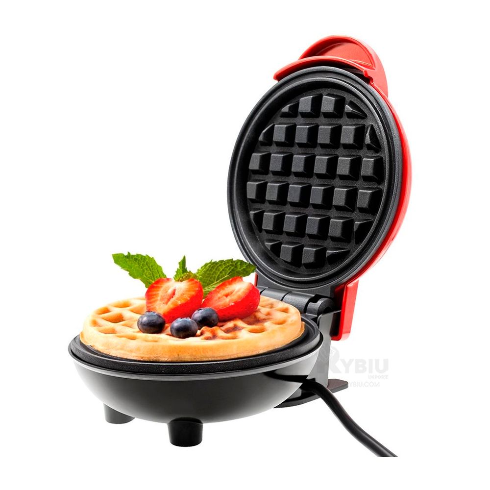 Maquina para hacer Waffles Rojo