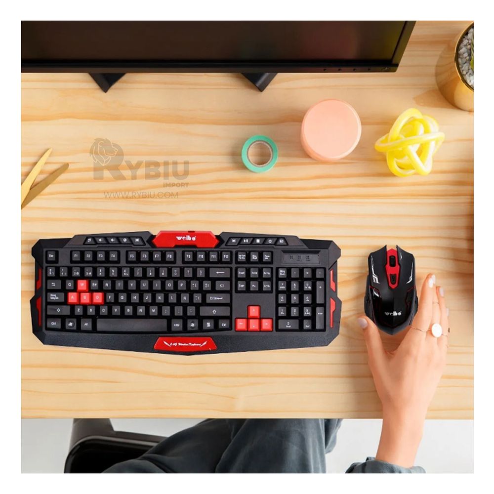 Teclado Mouse Inalambrico Weibo WB 8088 Oechsle Oechsle