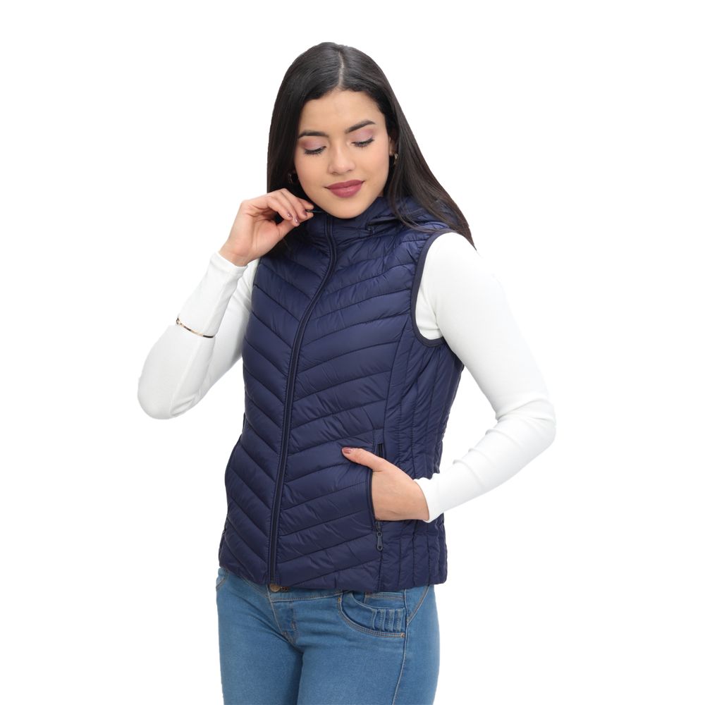 Chaleco Impermeable para Mujer Color Azul Talla XS