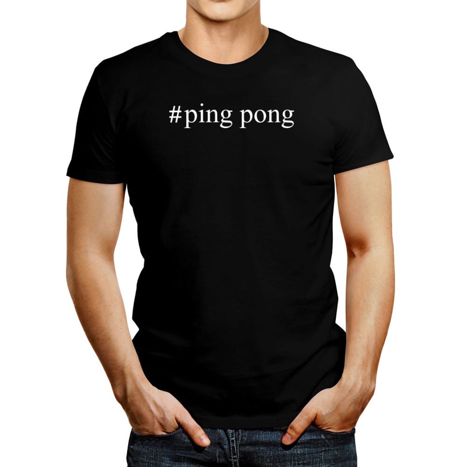 Polo para Hombre Idakoos Ping Pong Hashtag Negro XL | Oechsle - Oechsle