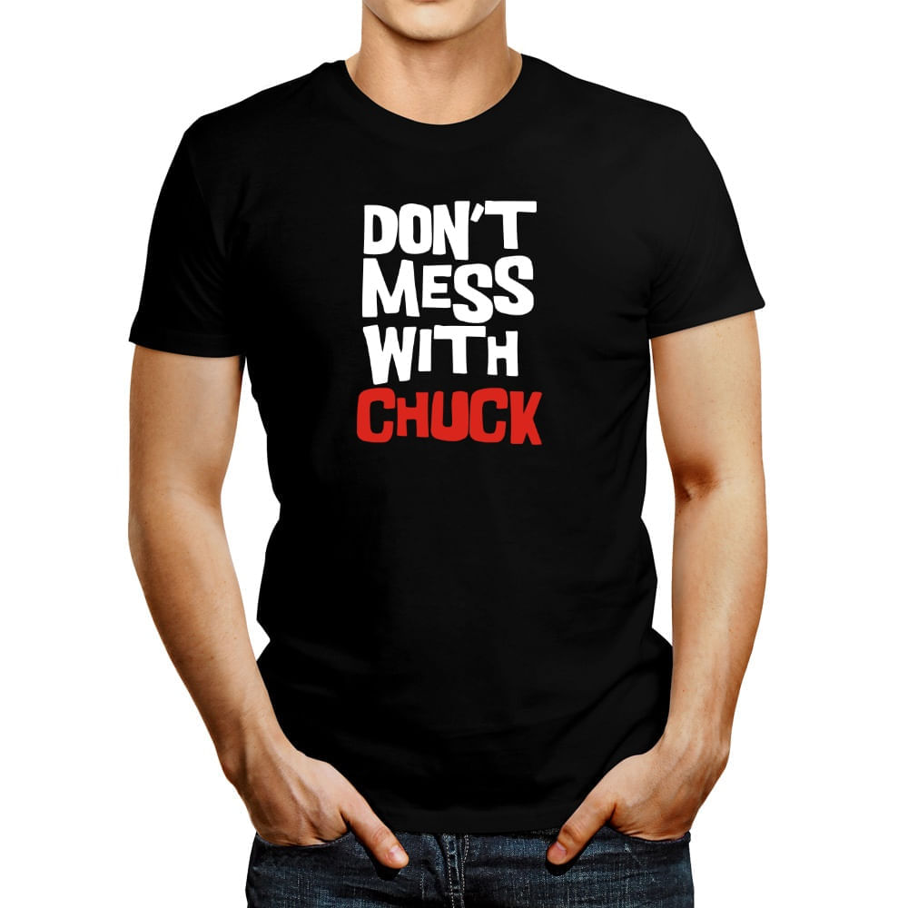 Polo de Hombre Idakoos Don'T Mess With Chuck Bicolor Negro M | Oechsle ...