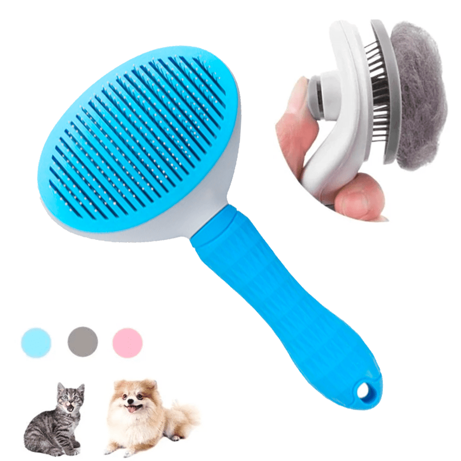 Cepillo quitapelusas para mascotas doble uso fácil limpieza removedor de  pelo para mascotas bidireccional para uso doméstico para piso ANGGREK Otros