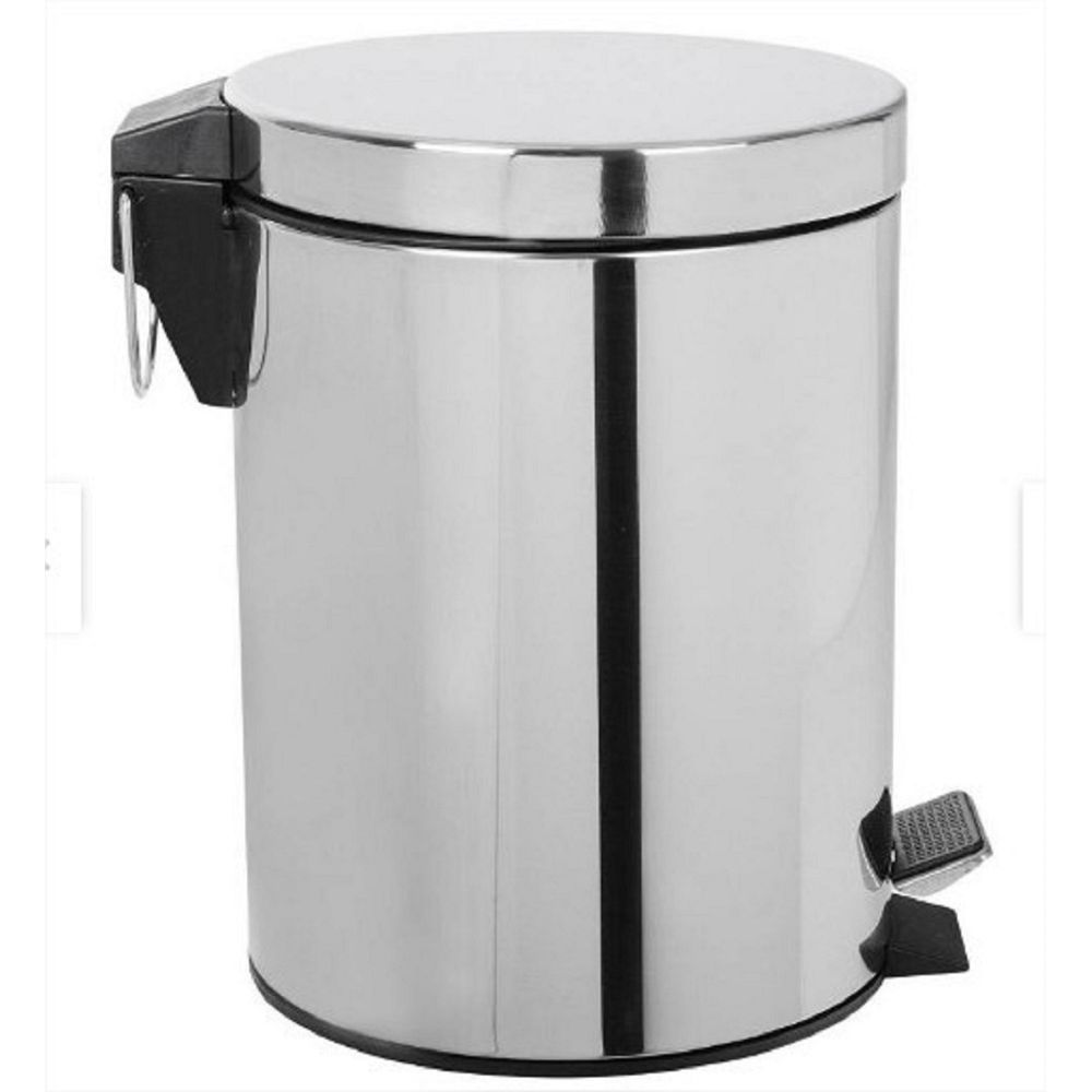 Set Papelero 2 Tachos de Acero Inoxidable 5L