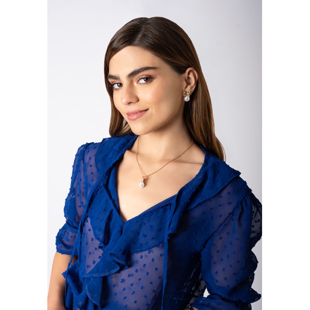 Blusa Atrevida Azayu Verano Azul Talla L Oechsle Oechsle