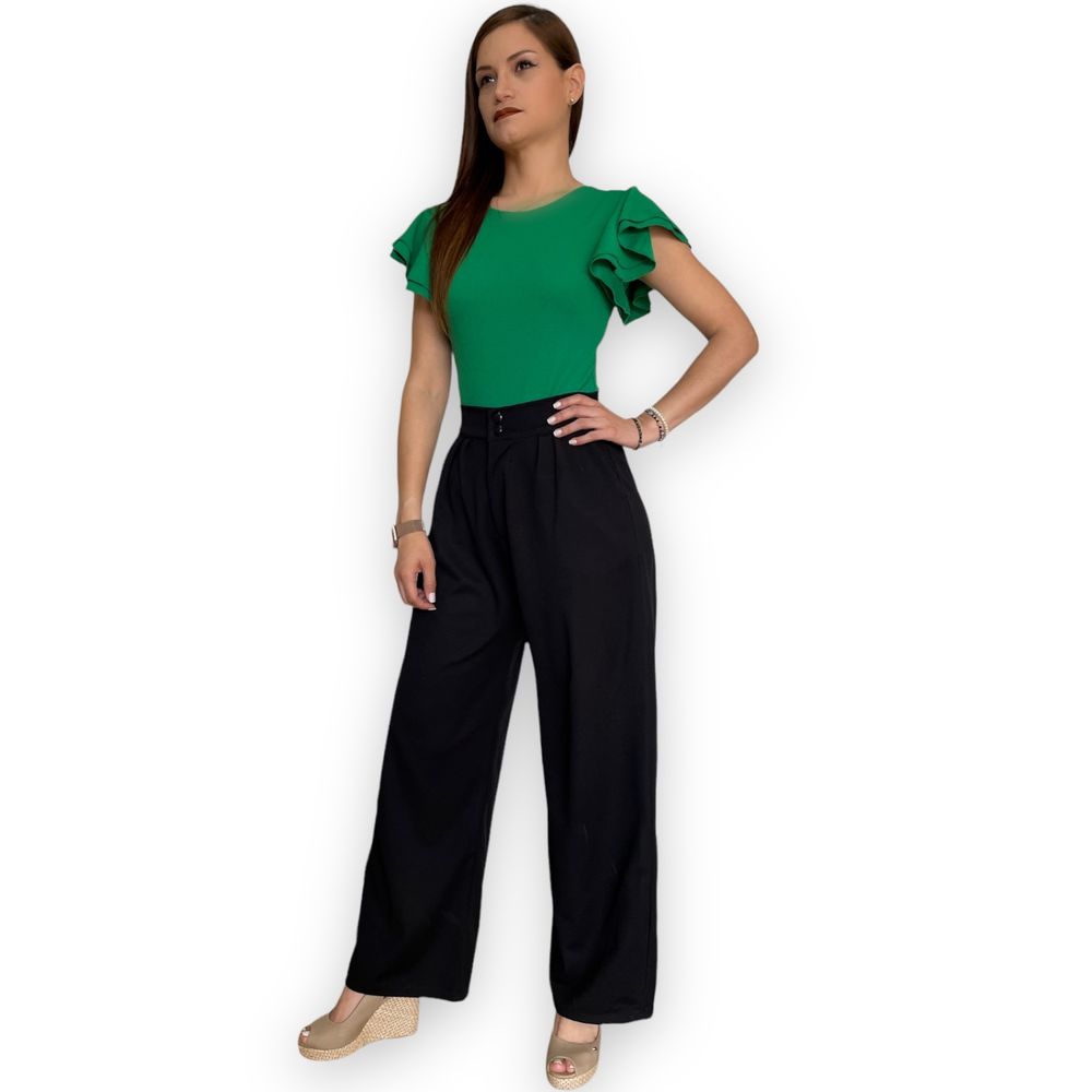 Pantalon para Mujer Baggy Color Azulino S