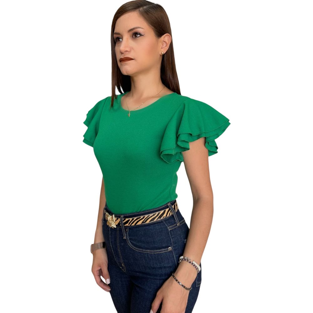  Body para mujer con cuello alto falso (color verde lima, talla:  XS) : Ropa, Zapatos y Joyería