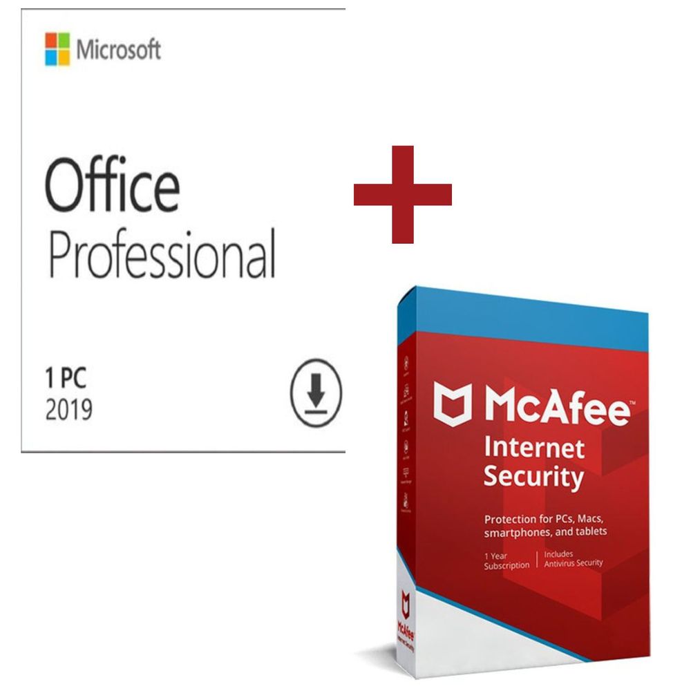 PROMO: Office Prof Plus 2019 + Mcafee Int Security 5PC (Digital)