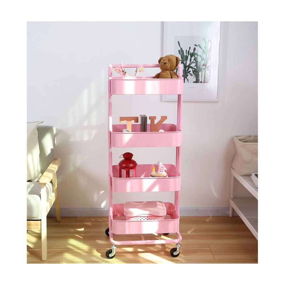 Estante Organizador Cocina Comedor 4 Niveles Rosado