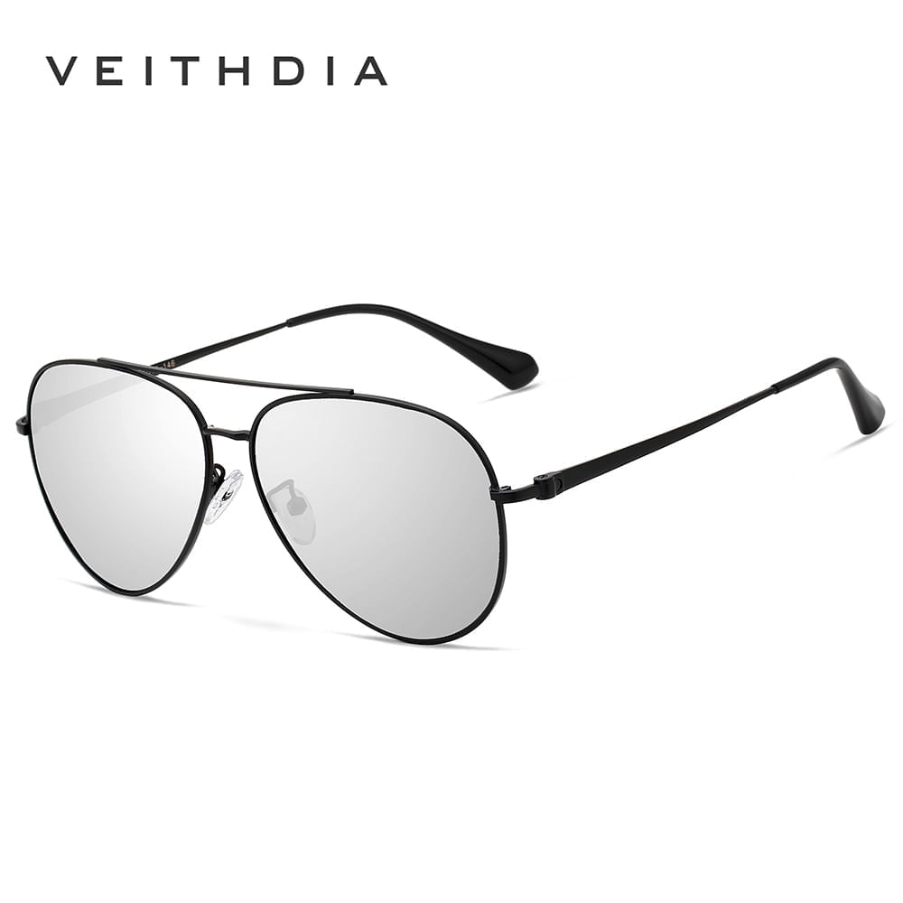 Lentes de Sol VEITHDIA Pilot - Polarizados - UV400 - Plateado