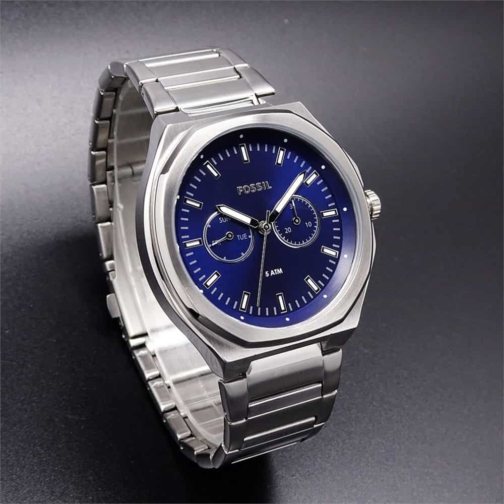 Reloj Fossil Evanston BQ2610 Multifuncional Hombre Acero Inoxidable - Plateado Azul | Oechsle -