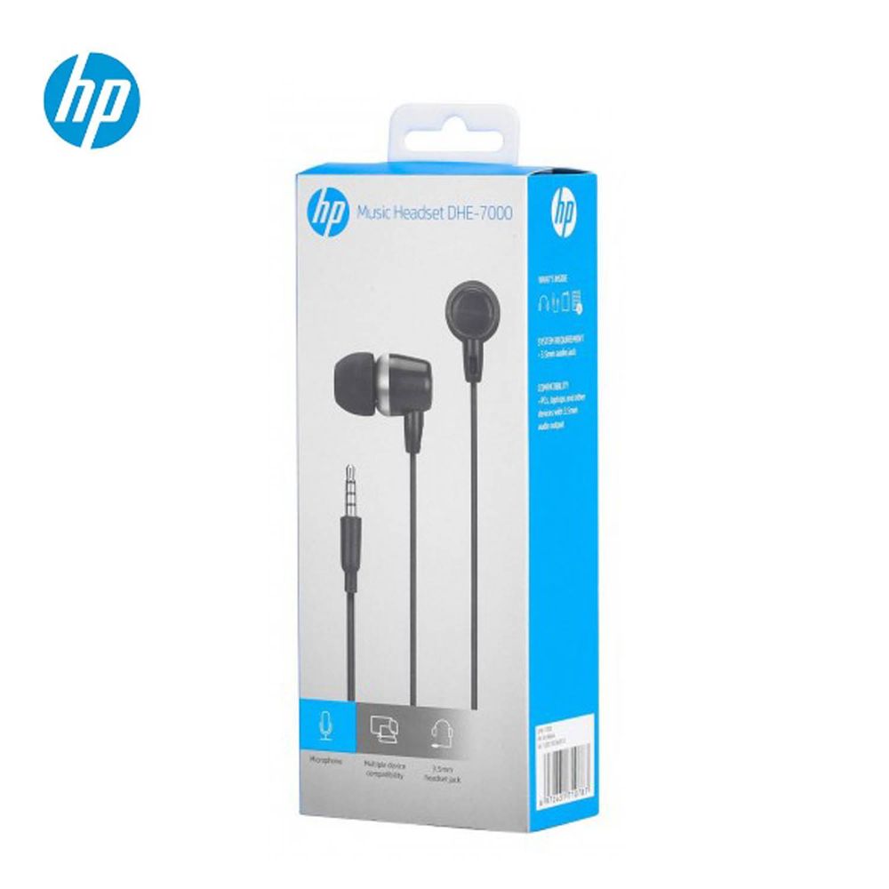 Audífonos HP DHE 7000 C/micro Jack-3.5 Negro