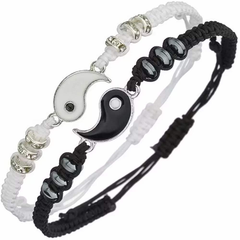 Pulsera Ying Yang Para Pareja o Mejores Amigos