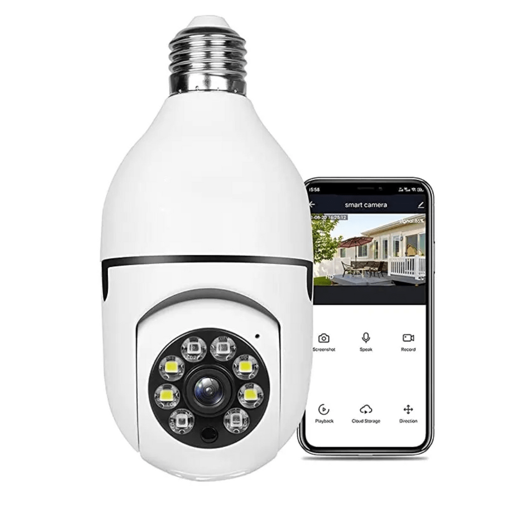 Foco Cámara Wifi de Seguridad 1080P 360° – Smart Home