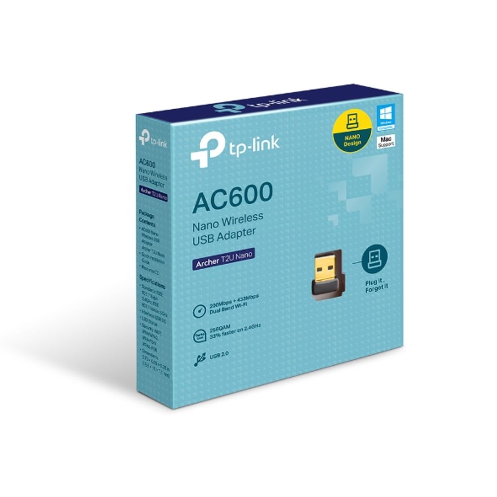 Adaptador USB Inalámbrico TP-LINK ARCHER T2U NANO USB Nano Doble Banda