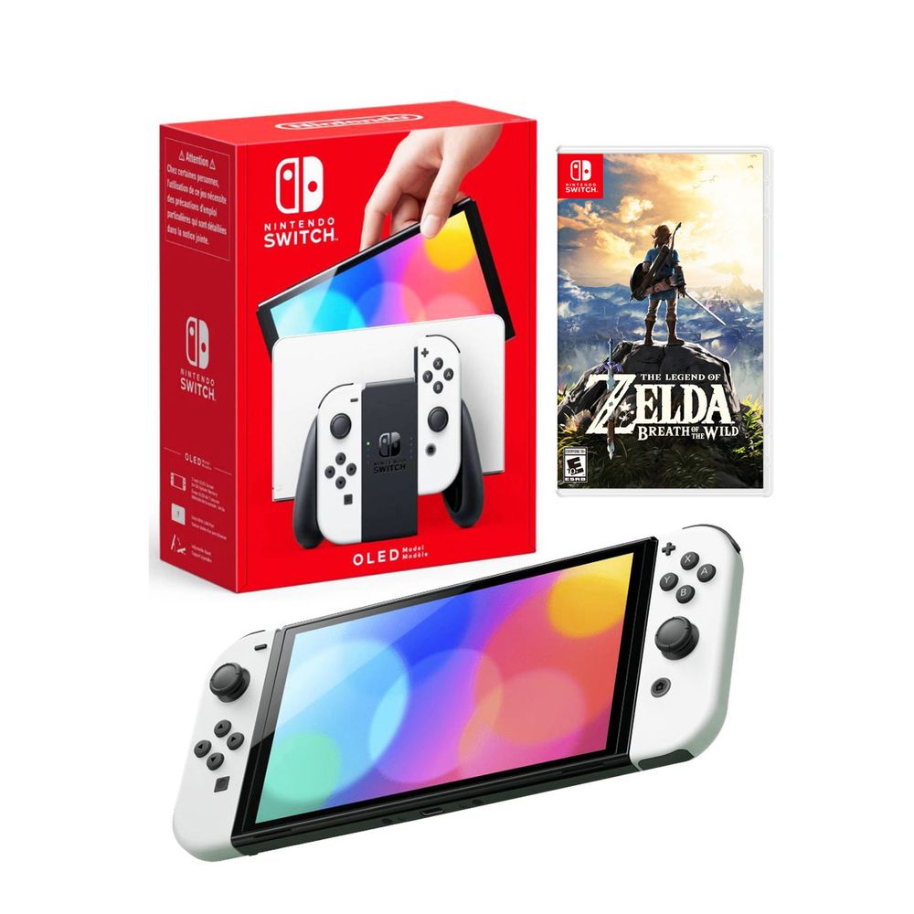 Consola Nintendo Switch Oled Blanco + Zelda Breath of the Wild