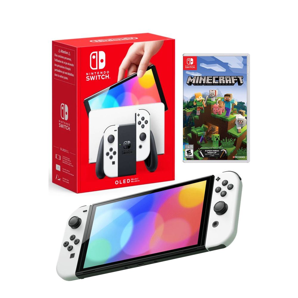 Nintendo Switch Oled Blanca + Minecraft