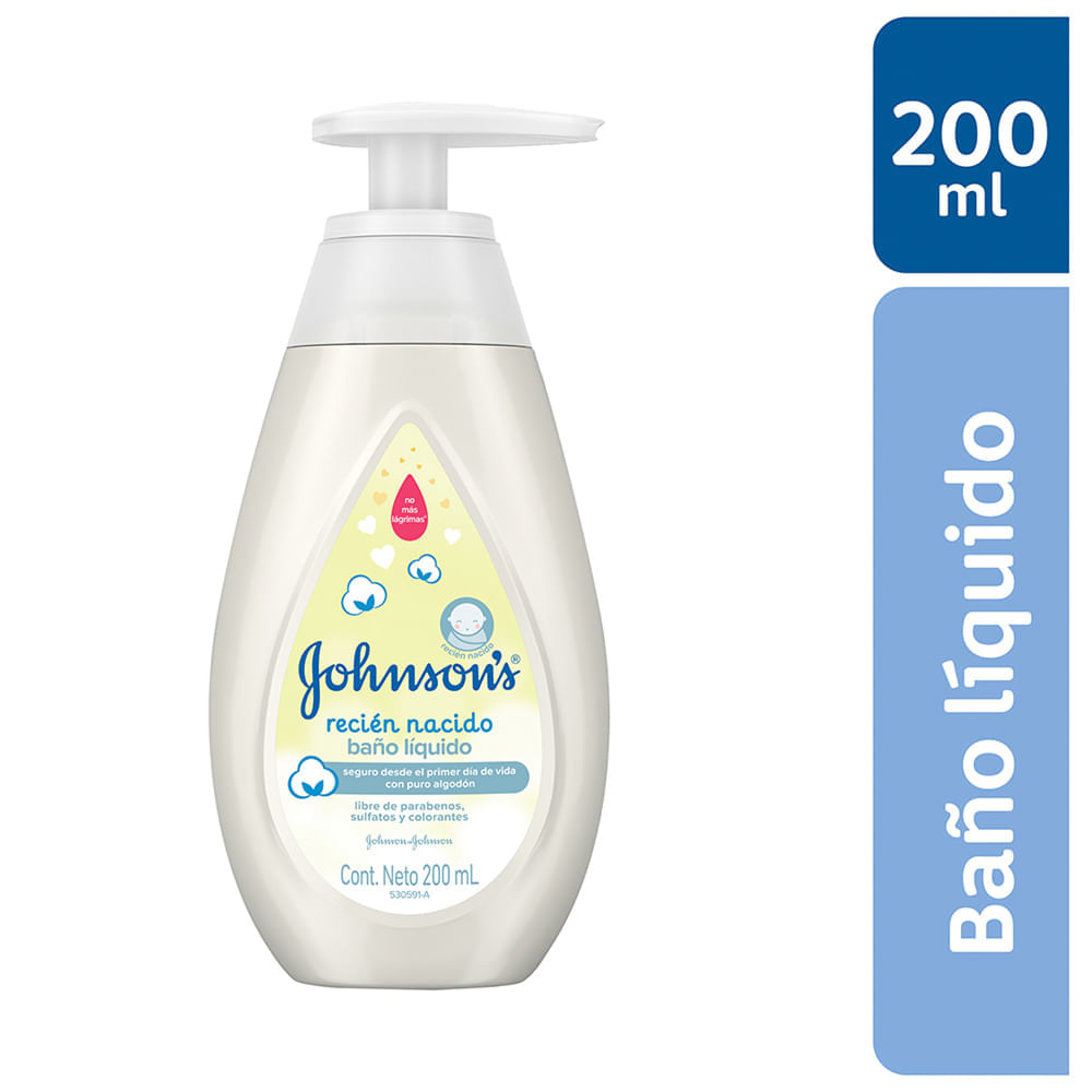 Baño Líquido para Bebé Recién Nacido Johnsons 200ml