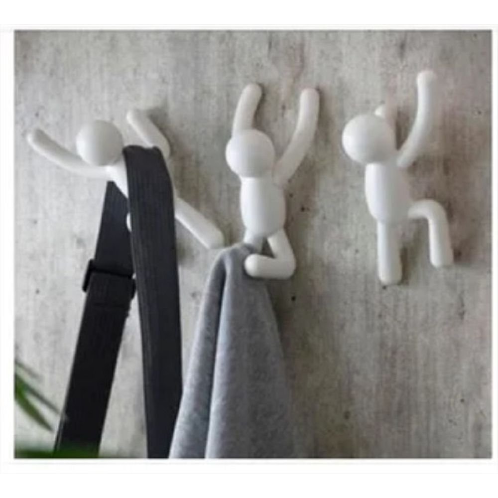 Set de 3 Ganchos Percheros Organizadores de Pared